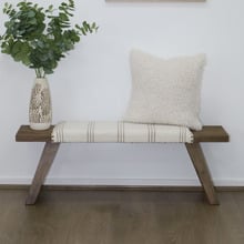 Reston Mango Wood Ottoman Bench